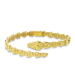 Bracciale serpente oro giallo 18k lucido e satinato