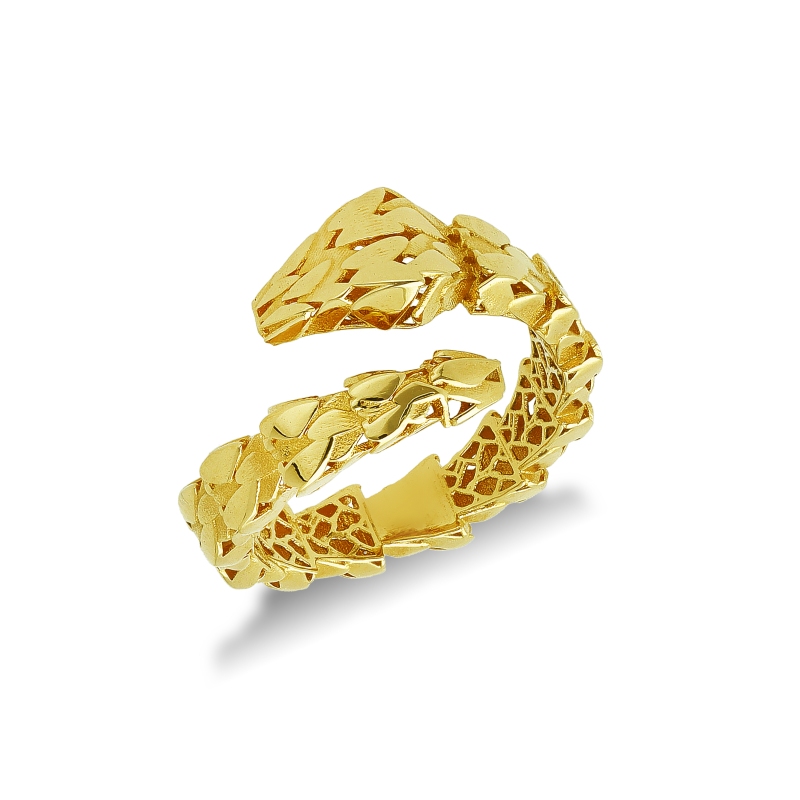 Anello serpente contrariè oro giallo 18k