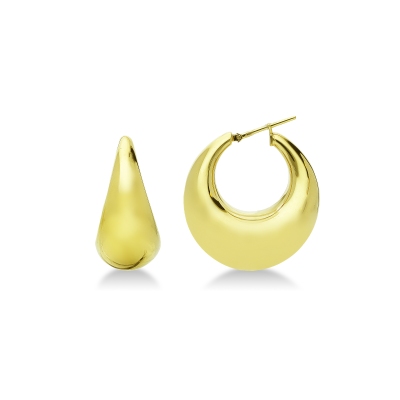 Orecchini chunky cerchio in oro giallo 18k
