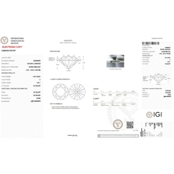 Diamante Certificato IGI   CT 1,00   D   VVS 1 2