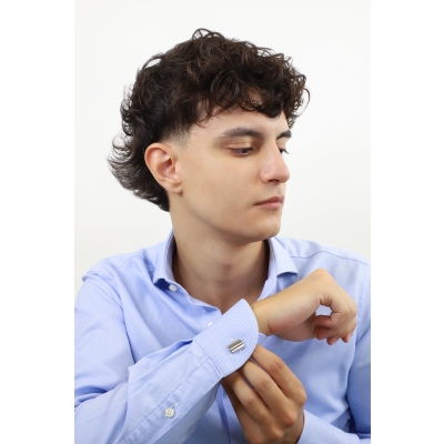 Gemelli classici rettangolari in oro 750