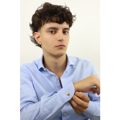 Gemelli da polso in oro giallo 750 tondi