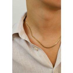 Collana groumette uomo in oro giallo 18k, 60 cm 2