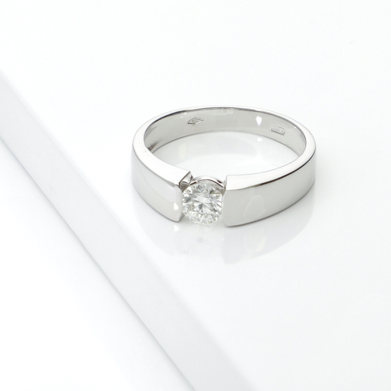 SOLITARIO CT 0,40  O.BIANCO   INCASSATURA BATTUTA