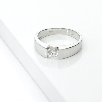 SOLITARIO CT 0,40  O.BIANCO   INCASSATURA BATTUTA