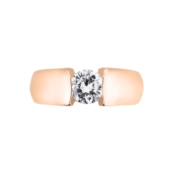 Montatura solitario incastonatura a battuto