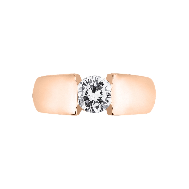 Montatura solitario incastonatura a battuto