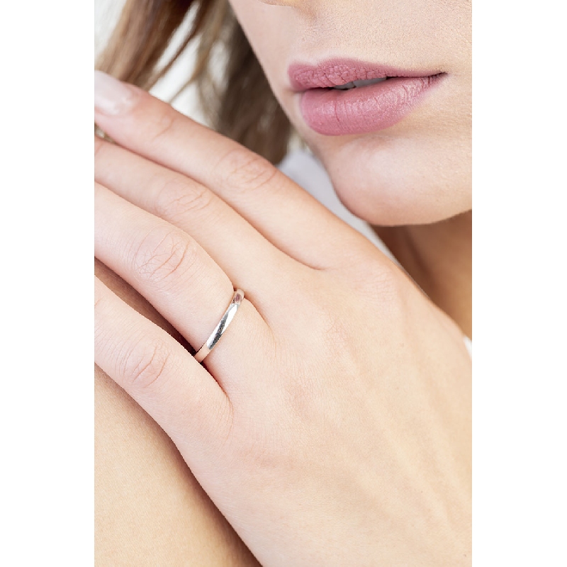 Fede Unoaerre modello comoda in oro bianco 18k