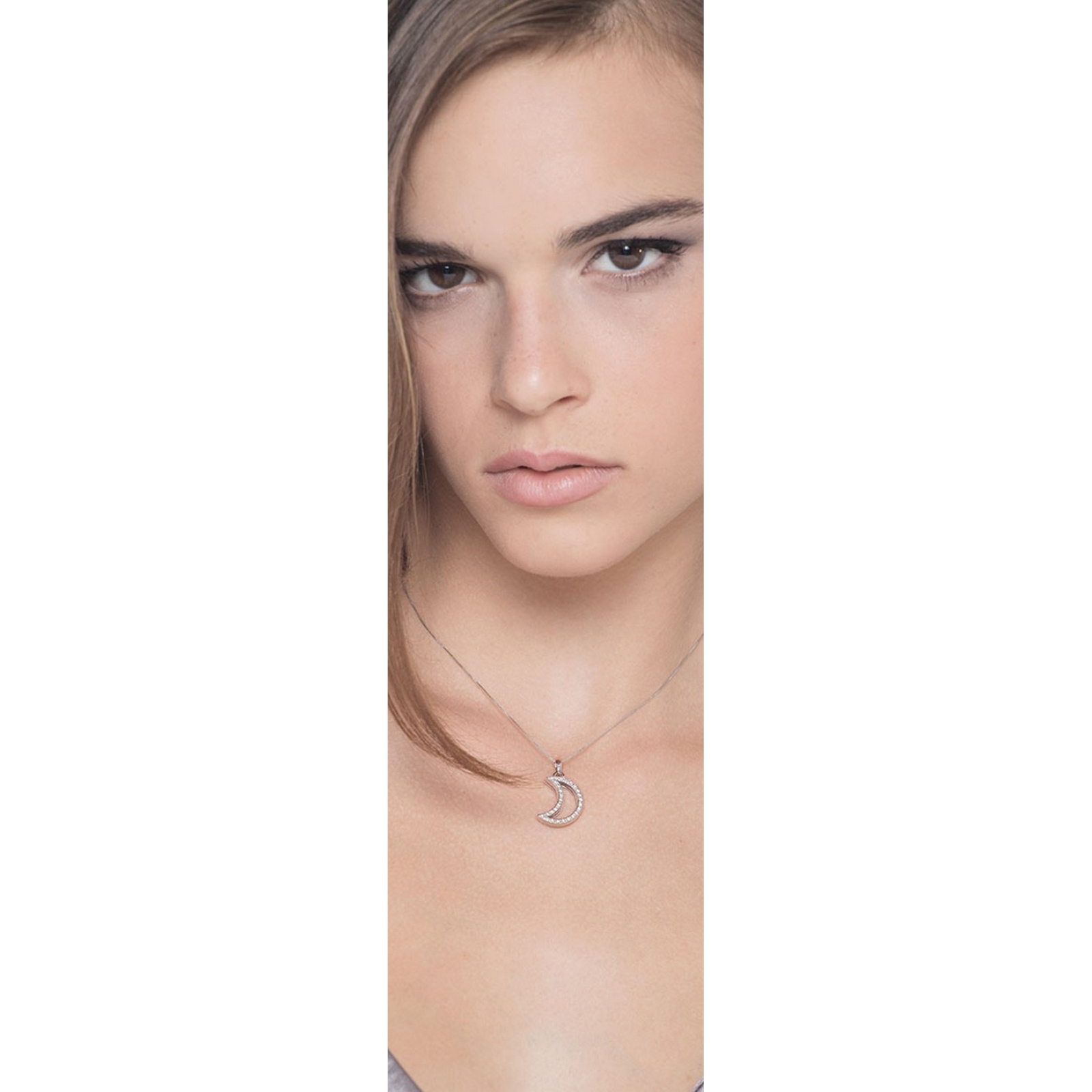 Misis- Collana in argento 925 placcato oro 18kt con cristalli colorati