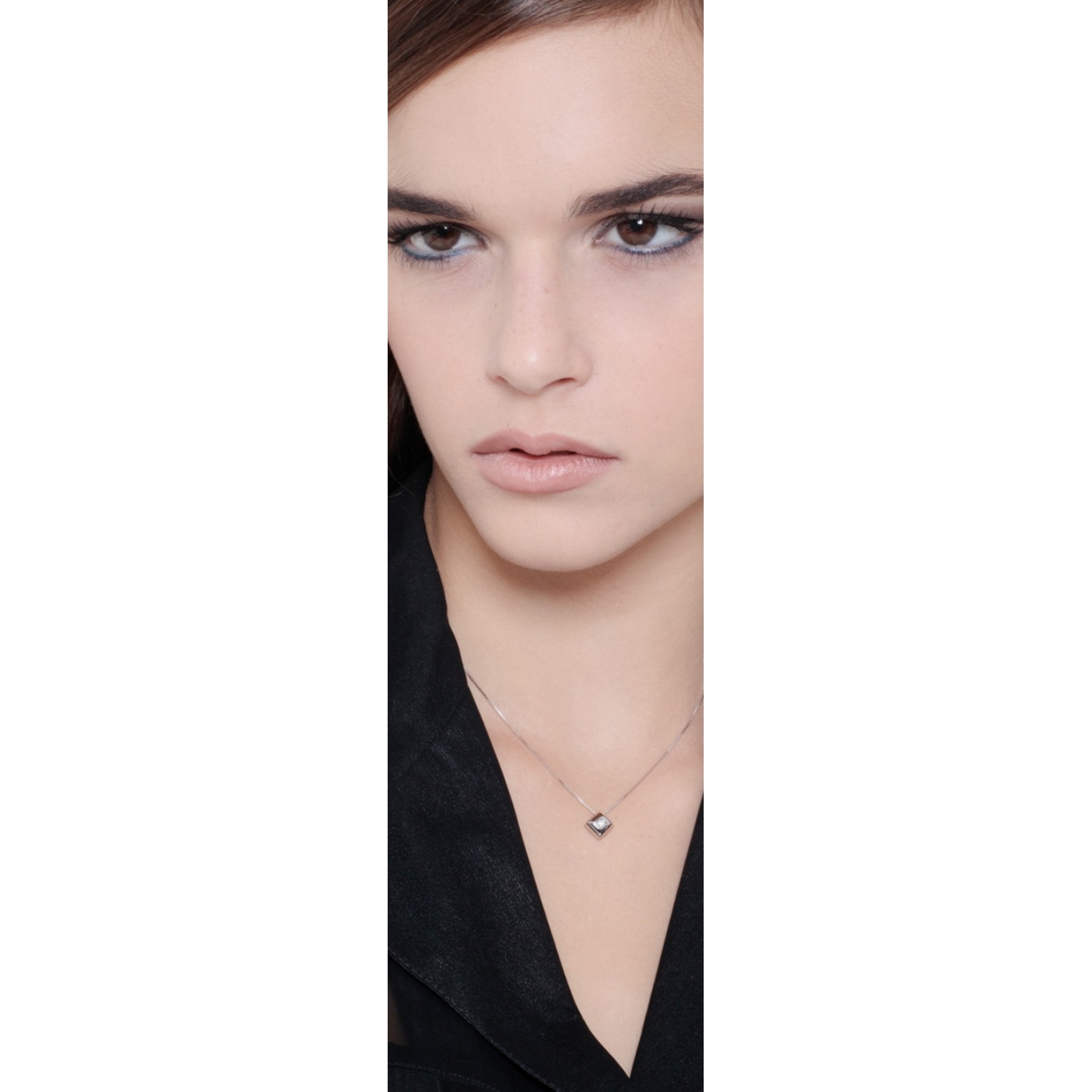Crystalline Azuria Donna 18ct Placcato Oro Bianco Cuore Parure con Bianco Cristalli di Zirconi Collana con Ciondolo 45 cm Orecchini a Lobo Bracciale