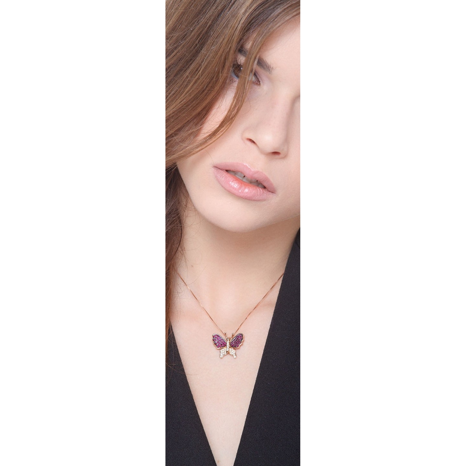 Braccialetto alla caviglia farfalla Color oro rosa argento catena in Braccialetto alla caviglia farfalla Color oro rosa argento catena in