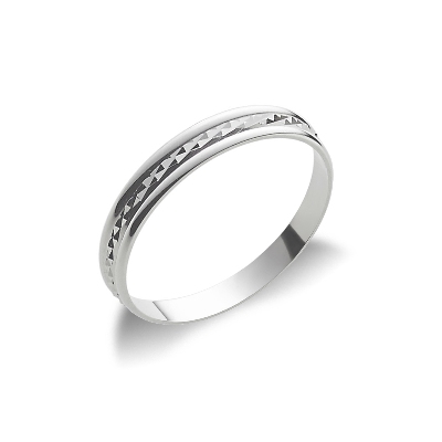 Fede in oro bianco 18k collezione diamantata 