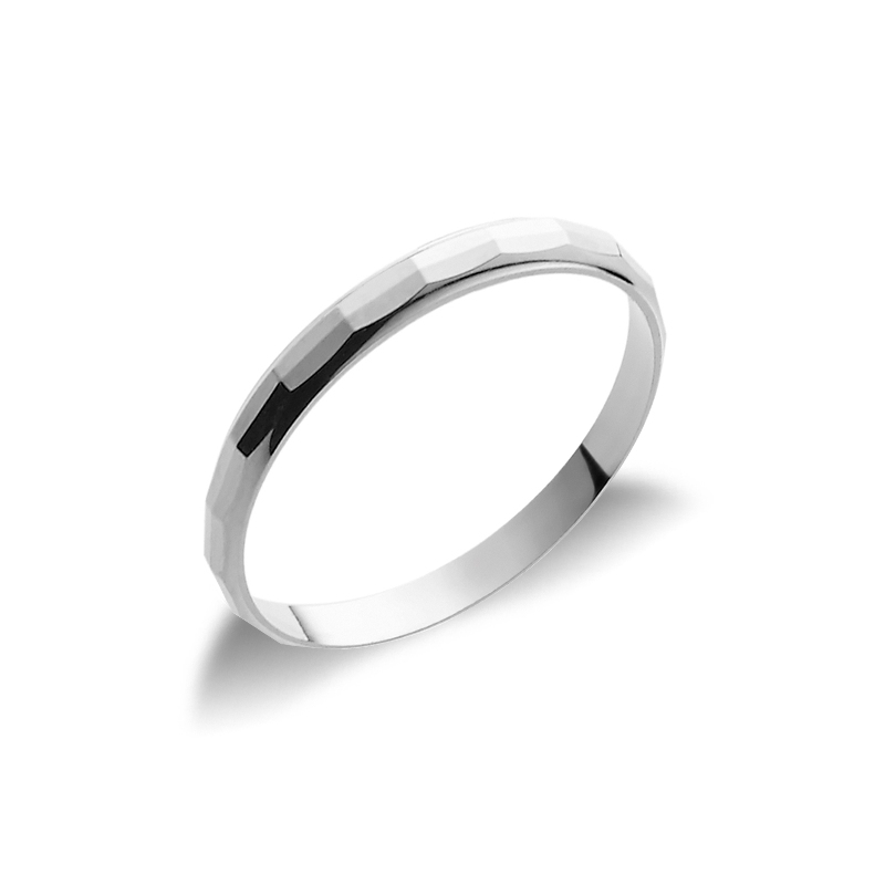 Fede Unoaerre in oro bianco 18k modello diamantato