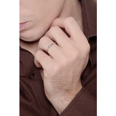 Fede Unoaerre francesina  in oro bianco 18k