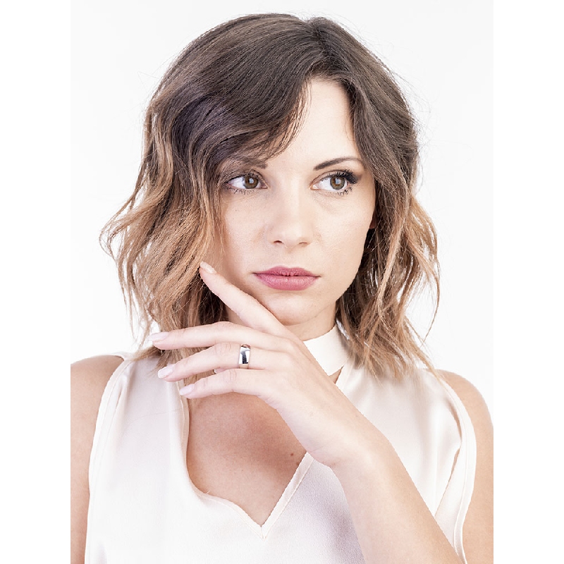 Fede Mantovana spessa in oro bianco 750