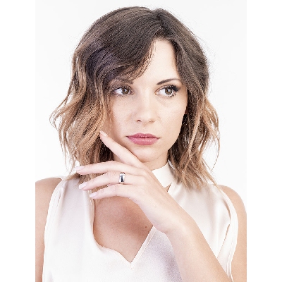 Fede Mantovana spessa in oro bianco 750