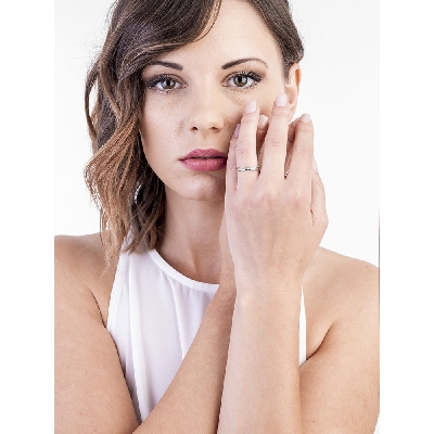 Fede Unoaerre Corona in oro bianco 18k con diamante