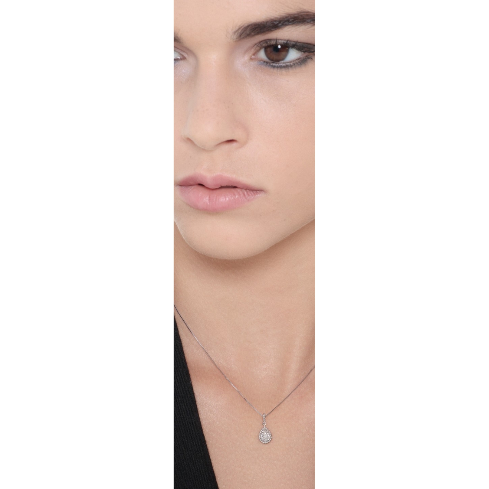 Collana Donna SALVINI Capri in Oro bianco 18kt Diamanti e Acquamarina – Corcione Gioielli