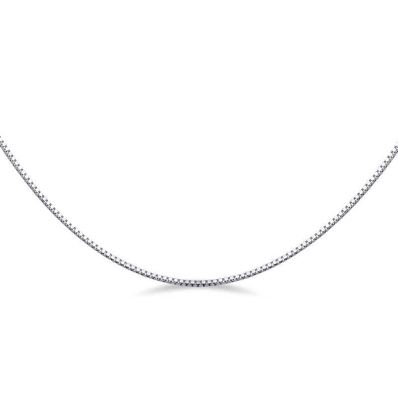 Collana veneziana in oro bianco 18k, cm 45