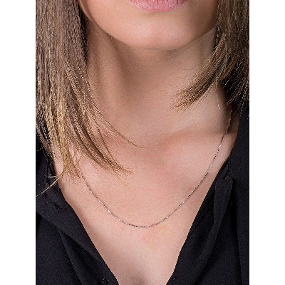 Catena veneziana in oro bianco 18k, 50 cm