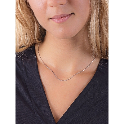 Catena veneziana in oro bianco 18k. 