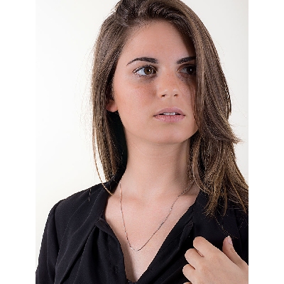 Catena veneziana in oro bianco 750, 50 cm