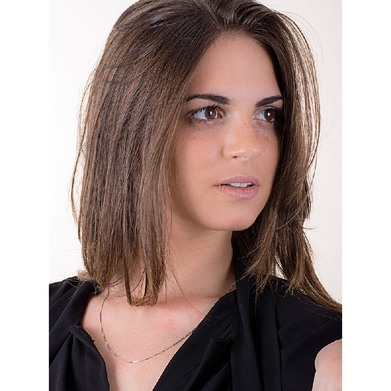 Catena veneziana in oro bianco 18k, cm 50.