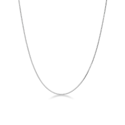 Catena veneziana in oro bianco 18k, cm 50.