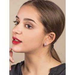 Orecchini A Cerchio Ovale Donna - Argento Placcato Oro 14k - Ipoallergenici, 25mm