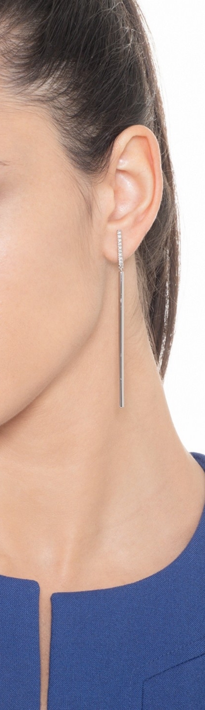 Elli Orecchini Pendenti A Barretta In Argento Sterling 925 - Design Geo Vintage, Look Antico, Per Donna