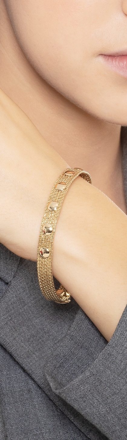 Bracciale A Maglia Oro Per Donna - Elegante, Inossidabile, Gioiello Versatile Per Ogni Occasione