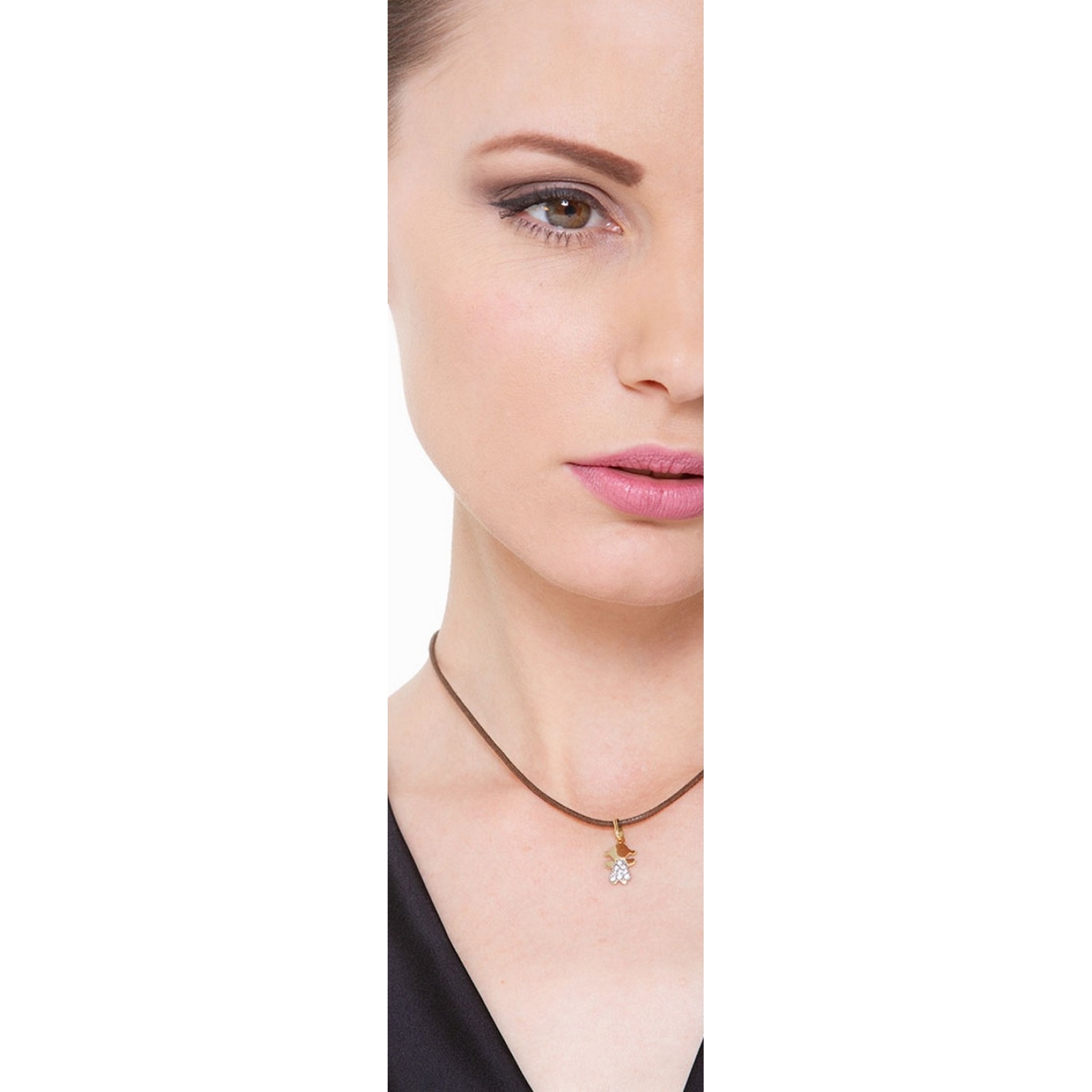 TINGN Collana da donna in oro 14 carati, placcata