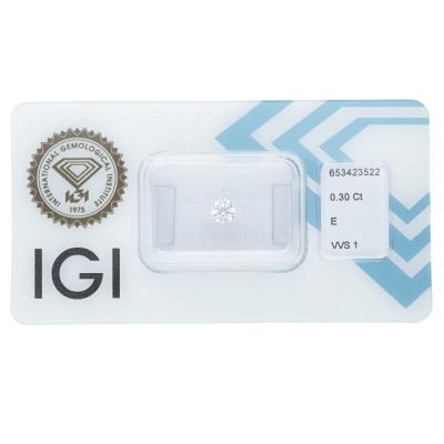 Diamante Certificato IGI   CT 0,30   E   VVS 1