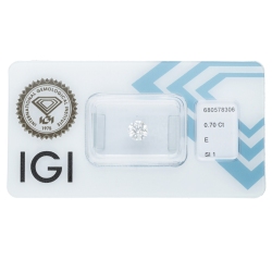 Diamante Certificato IGI   CT 0,70   E   SI 1