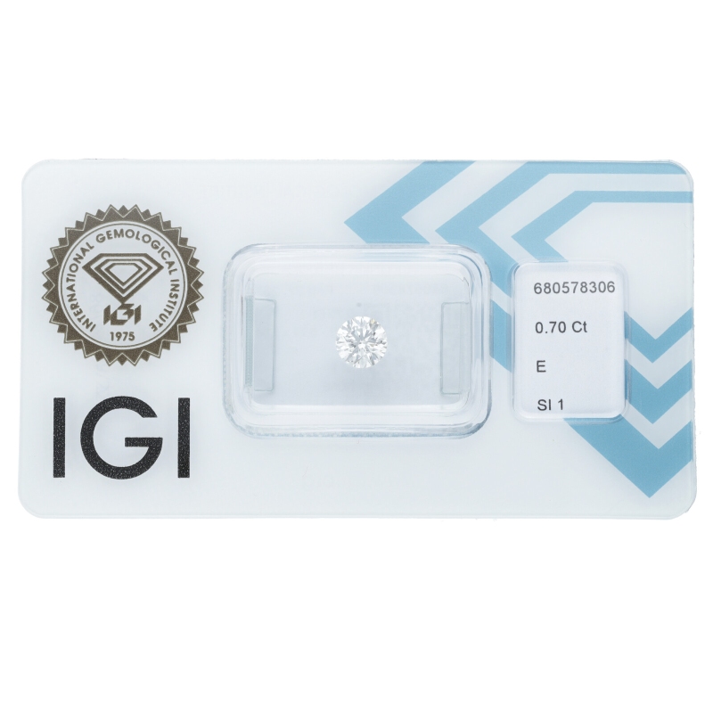 Diamante Certificato IGI   CT 0,70   E   SI 1