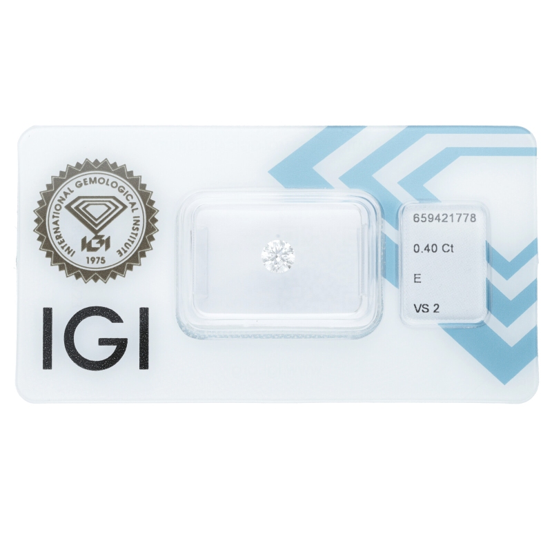 Diamante Certificato IGI   CT 0,40   E   VS 2