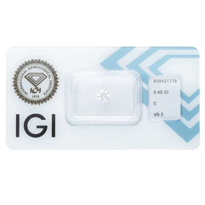 Diamante Certificato IGI   CT 0,40   E   VS 2