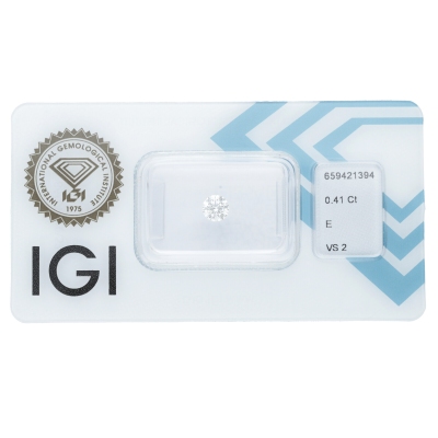 Diamante Certificato IGI   CT 0,41   E   VS 2