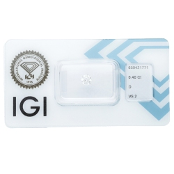 Diamante Certificato IGI   CT 0,40   D   VS 2