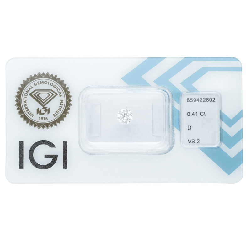 Diamante Certificato IGI   CT 0,41   D   VS 2