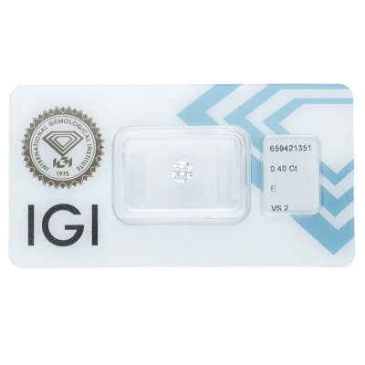 Diamante Certificato IGI   CT 0,40   E   VS 2