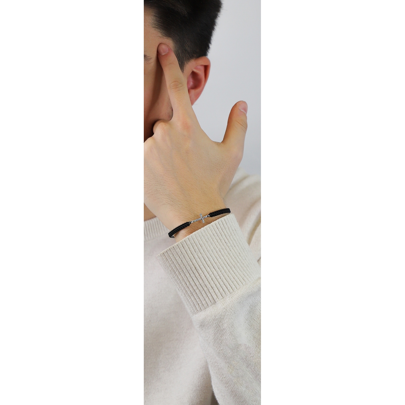 Bracciale in pelle vintage Bracciale con ciondolo intagliato in