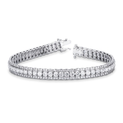 Bracciale tennis con diamanti in oro bianco 750