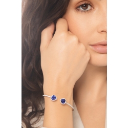 18k white gold bracelet with 2 sapphires and diamonds 2