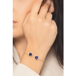 Bracelet in rose gold 18k with diamonds and sapphires 2