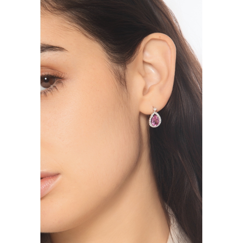 Philip Jones Orecchini A Goccia In Oro Rosa - Placcatura Su Lega, Ipoallergenici - Gioielli Donna In Sacchetto Regalo - Collezione Essentials