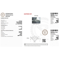Diamante Certificato IGI   CT 0,41   D  SI 2 2