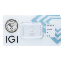 Diamante Certificato IGI   CT 0,50   E  SI 2