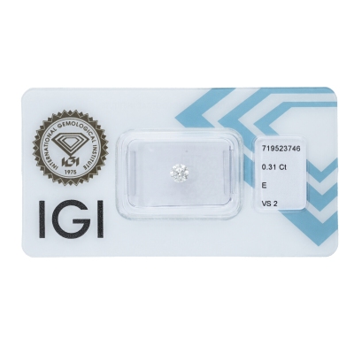 Diamante Certificato IGI   CT 0,31   E   VS 2