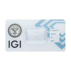 Diamante Certificato IGI   CT 0,32   D   VS 1
